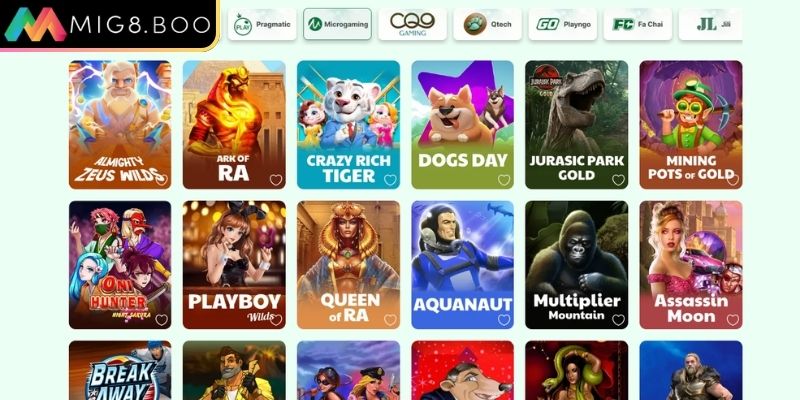 MG Nổ Hũ MIG8 – Cú Nổ Jackpot Chấn Động, Cơ Hội Đổi Đời 2 Khám phá kho game hấp dẫn cho người tham gia