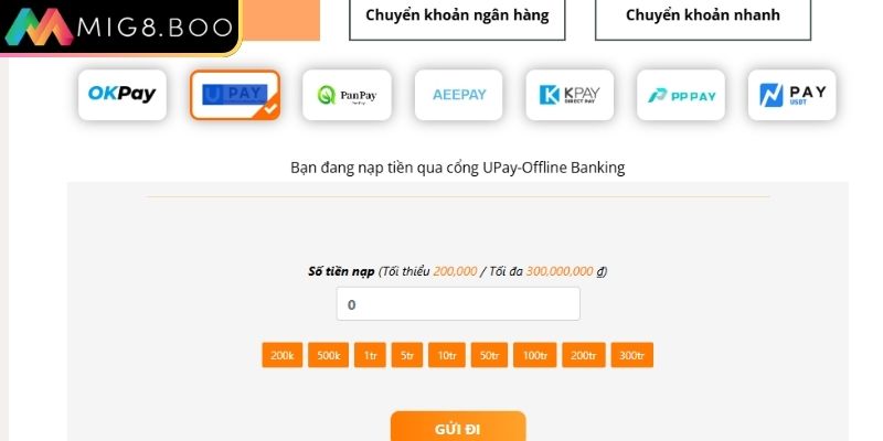 Nạp Tiền MIG8 – Hướng Dẫn Tạo Tài Khoản Chi Tiết Nhất 2 Giao dịch bằng ví điện tử