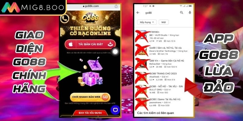 Cảnh Báo Go88 Giả Trên Mạng - Theo Khuyến Cáo Của MIG8 2 Nhận biết nền tảng fake thông qua tên miền, giao diện hoặc yêu cầu nhạy cảm